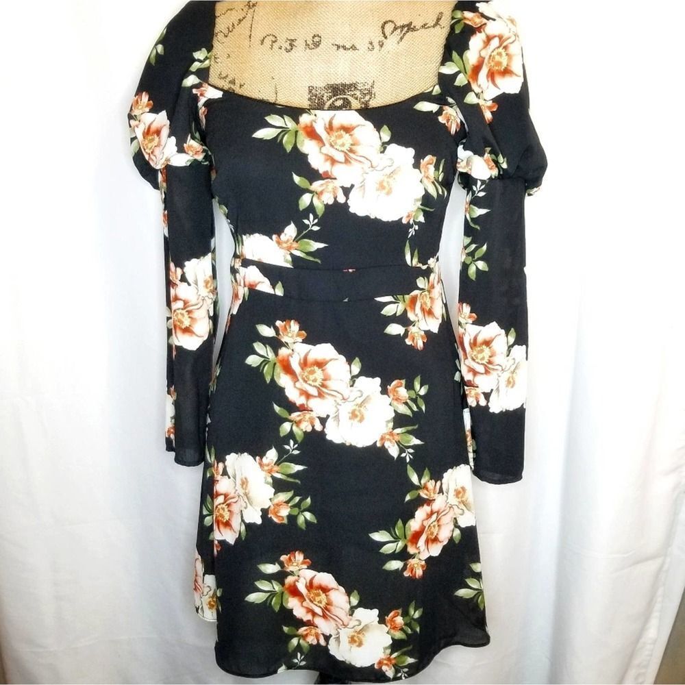 Likely Black Floral Mini Tara Dress